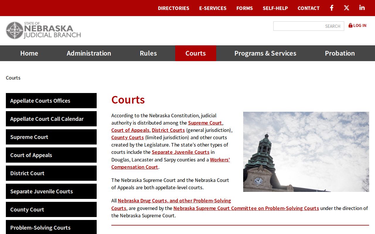Genoa court docket Nebraska Judicial Branch court structure source